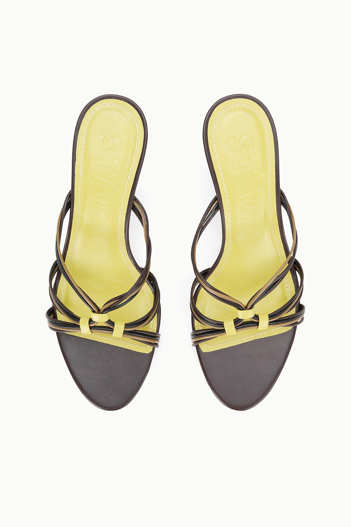 STAUD | Carrie Mule Espresso Citron