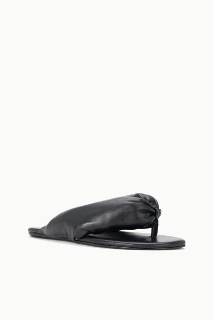 STAUD | Juno Black Puffy Leather Sandals - Staud