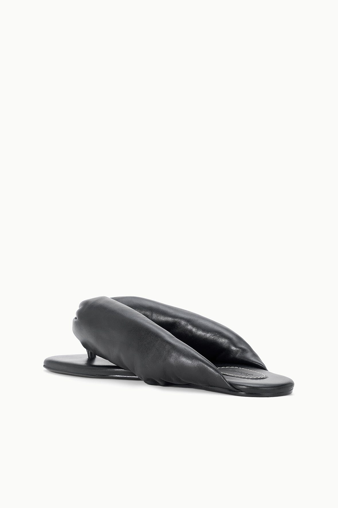 STAUD | Juno Black Puffy Leather Sandals - Staud
