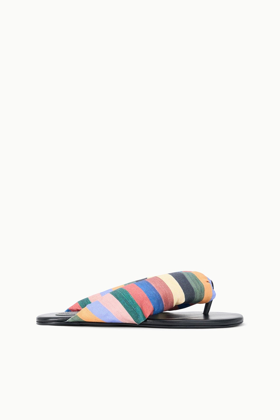 STAUD | Juno Multicolor Artist Stripe Puffy Thong Sandal - Staud