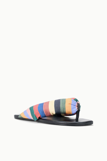 STAUD | Juno Multicolor Artist Stripe Puffy Thong Sandal - Staud