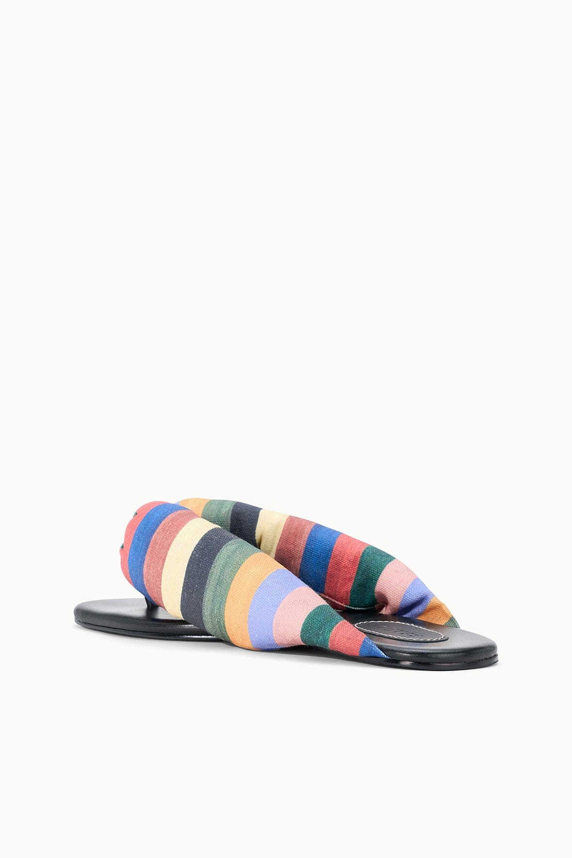 STAUD | Juno Multicolor Artist Stripe Puffy Thong Sandal - Staud
