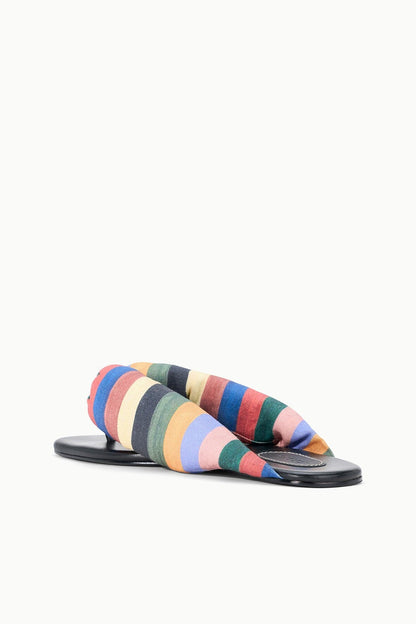 STAUD | Juno Multicolor Artist Stripe Puffy Thong Sandal - Staud