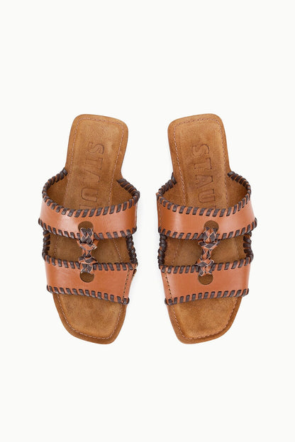 STAUD | Mara Sandal Tabac