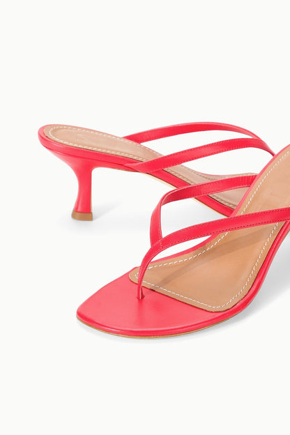 STAUD | Freja Kitten Heel Red Rose
