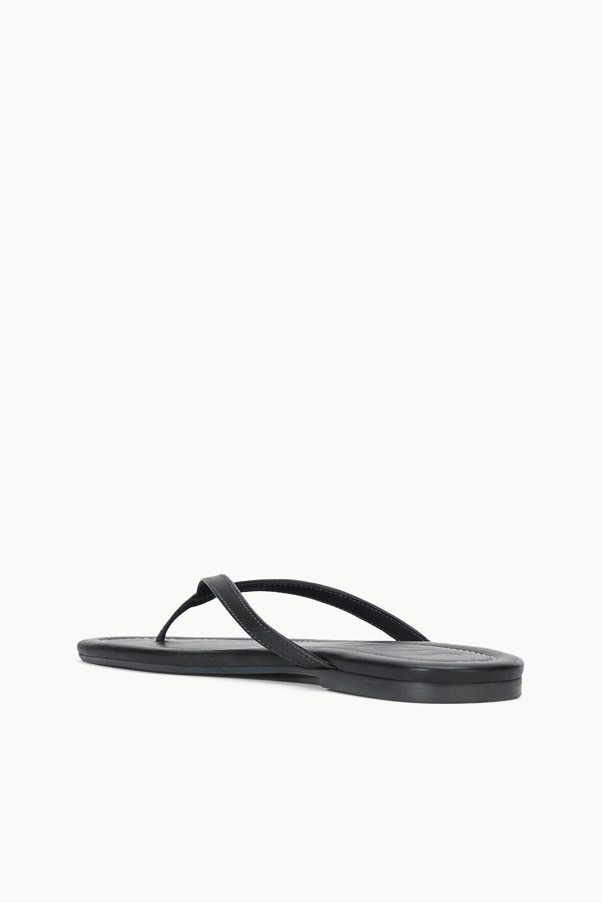STAUD | Freja Black Sandals - Nappa Leather Flip Flops