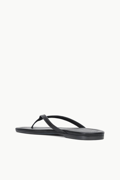STAUD | Freja Black Sandals - Nappa Leather Flip Flops