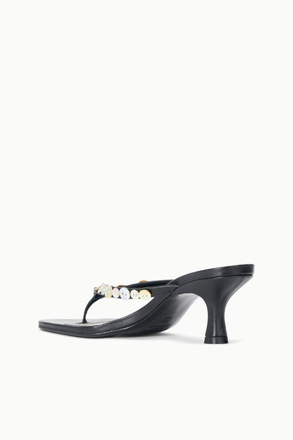 STAUD | Freja Thong Kitten Heel Mother Of Pearl
