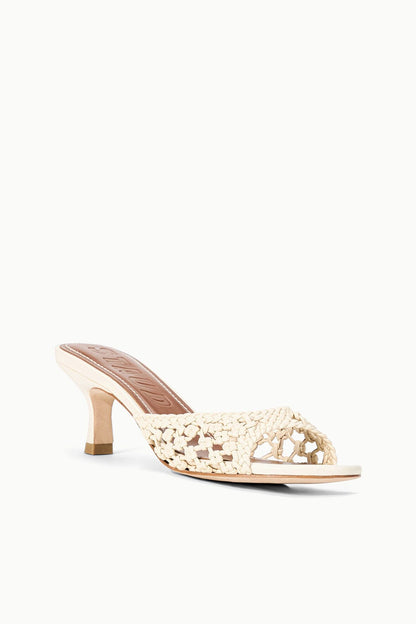 STAUD | Brigitte Leather Mule Cream