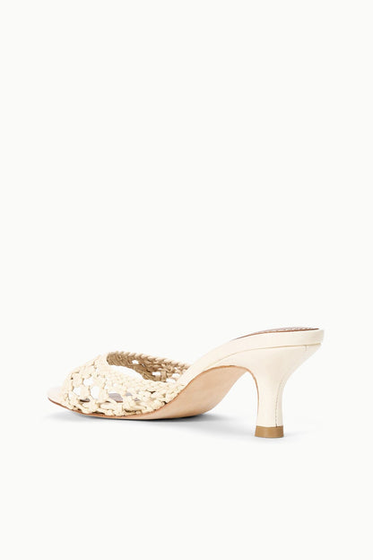 STAUD | Brigitte Leather Mule Cream