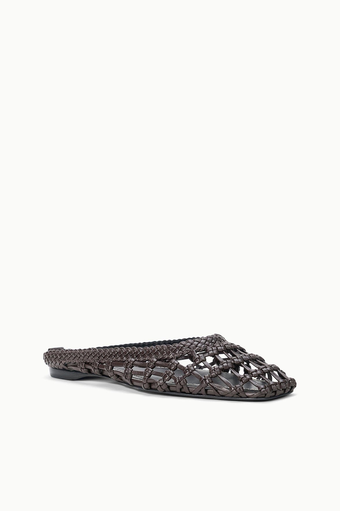 STAUD | Otto Hand-Knotted Flat Mule Espresso