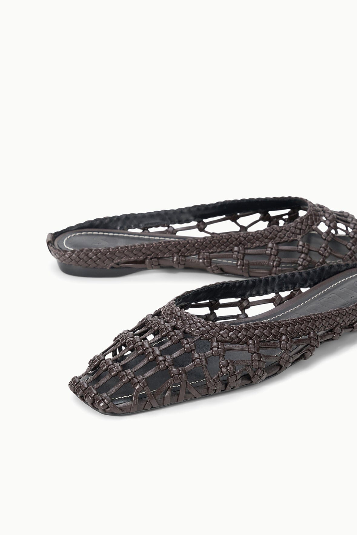 STAUD | Otto Hand-Knotted Flat Mule Espresso