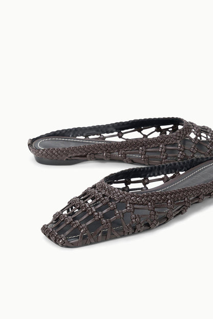 STAUD | Otto Hand-Knotted Flat Mule Espresso