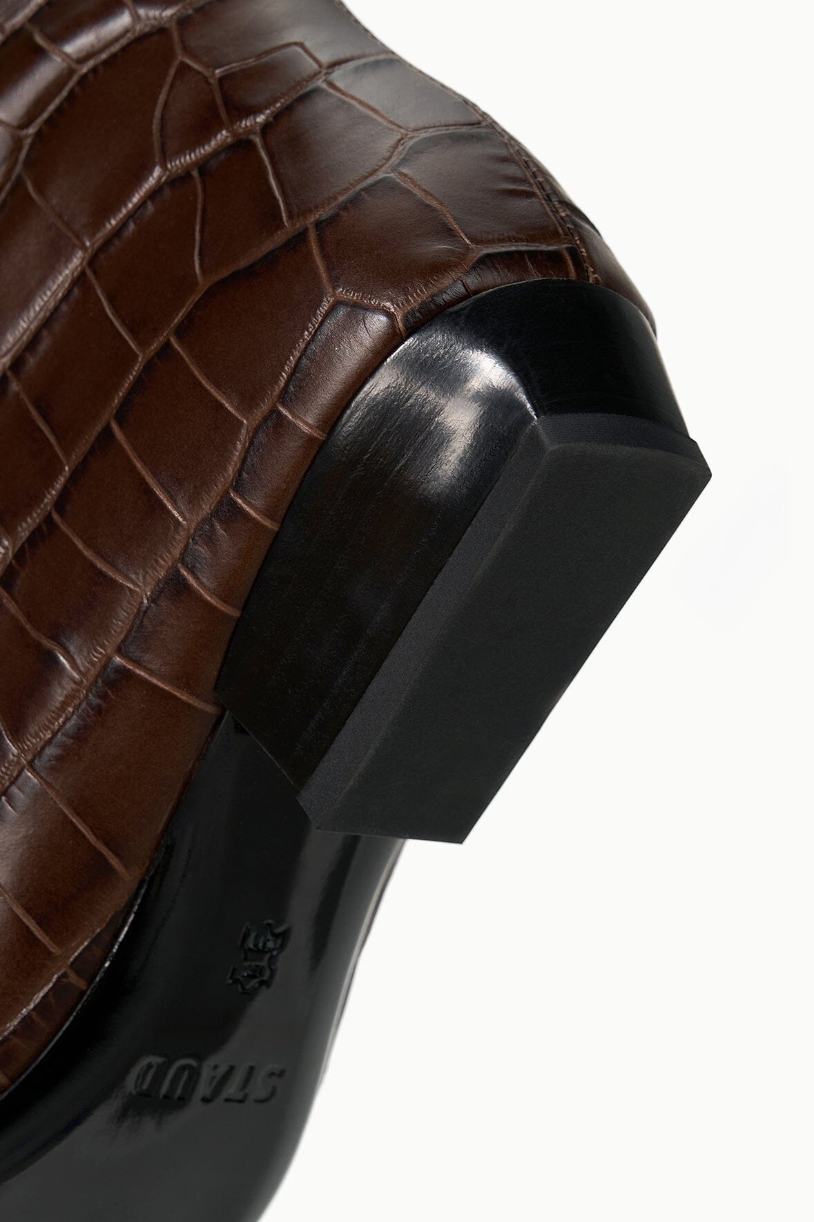 STAUD | Wally Flat Boot Espresso Croco