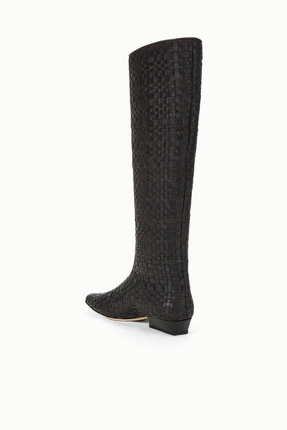 STAUD | Wally Flat Boot Espresso Woven