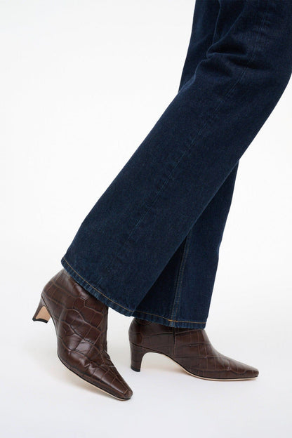 STAUD | Wally Ankle Boot Espresso Croco