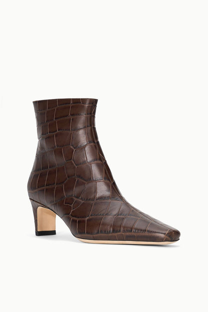 STAUD | Wally Ankle Boot Espresso Croco
