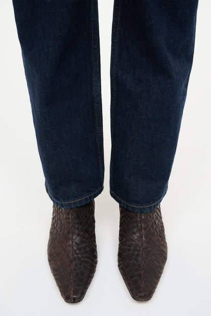 STAUD | Wally Ankle Boot Espresso Woven