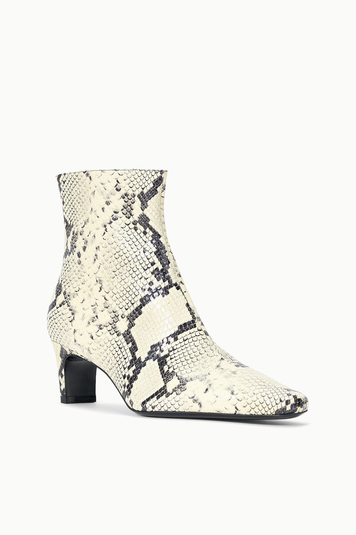 STAUD | Wally Ankle Boot White Snake