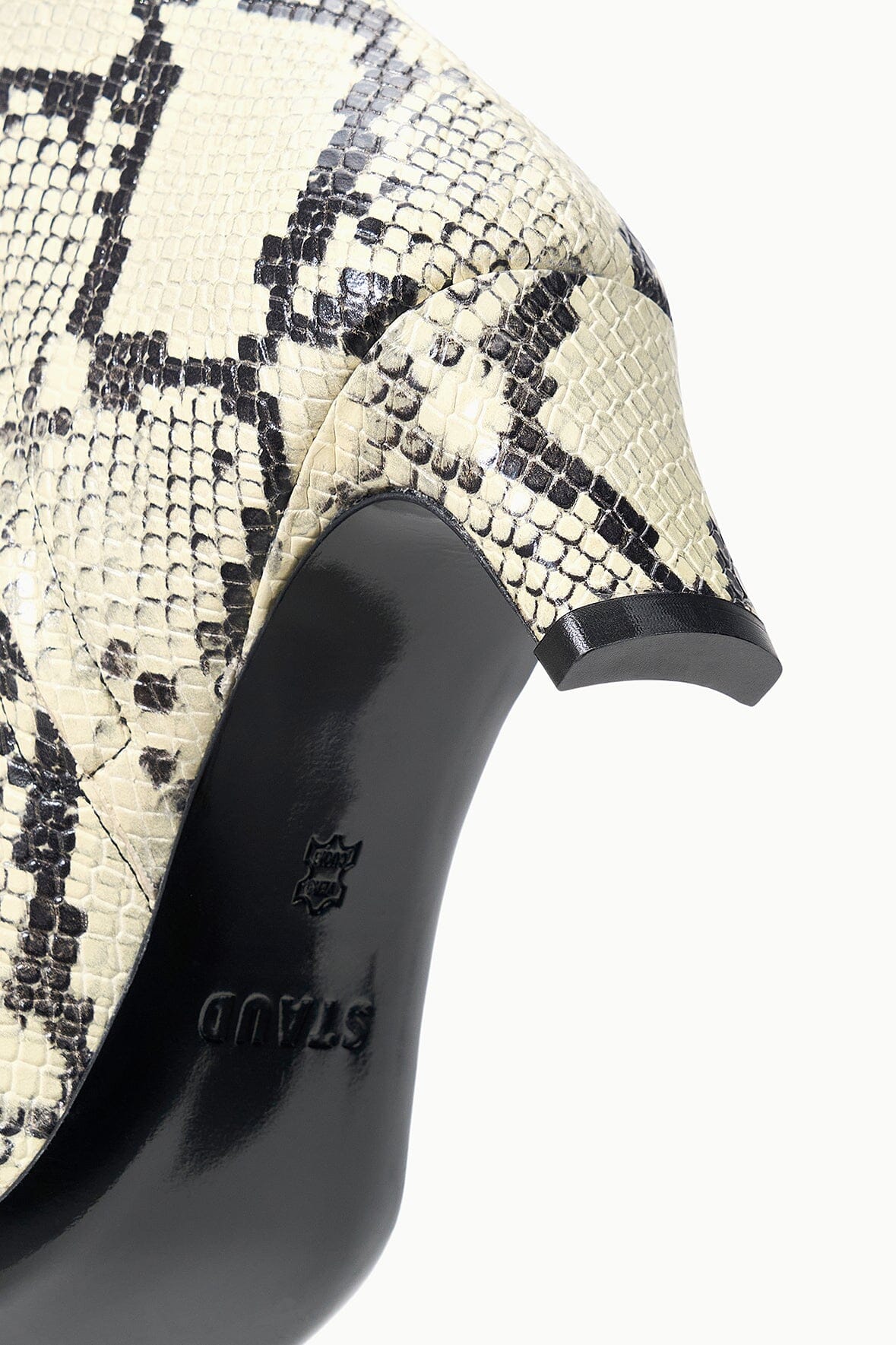 STAUD | Wally Ankle Boot White Snake