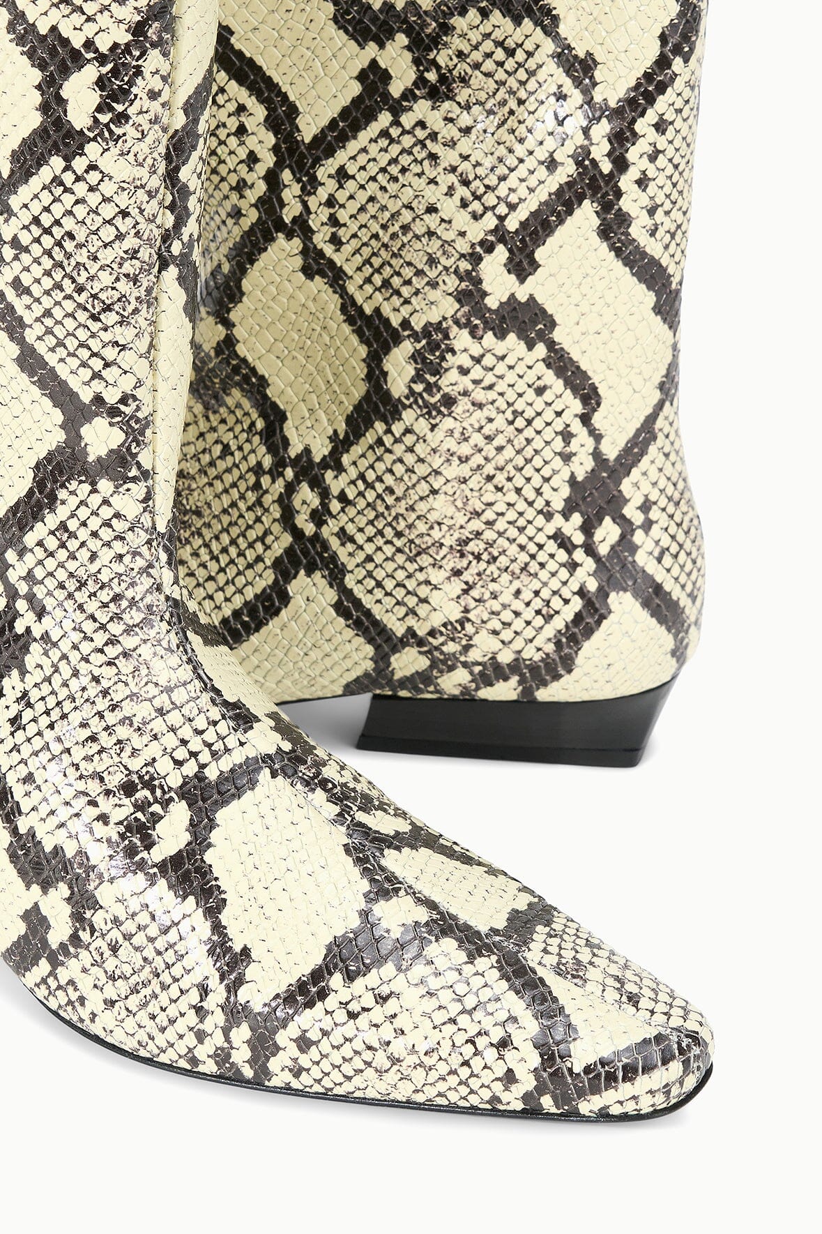 STAUD | Wally Flat Boot White Snake