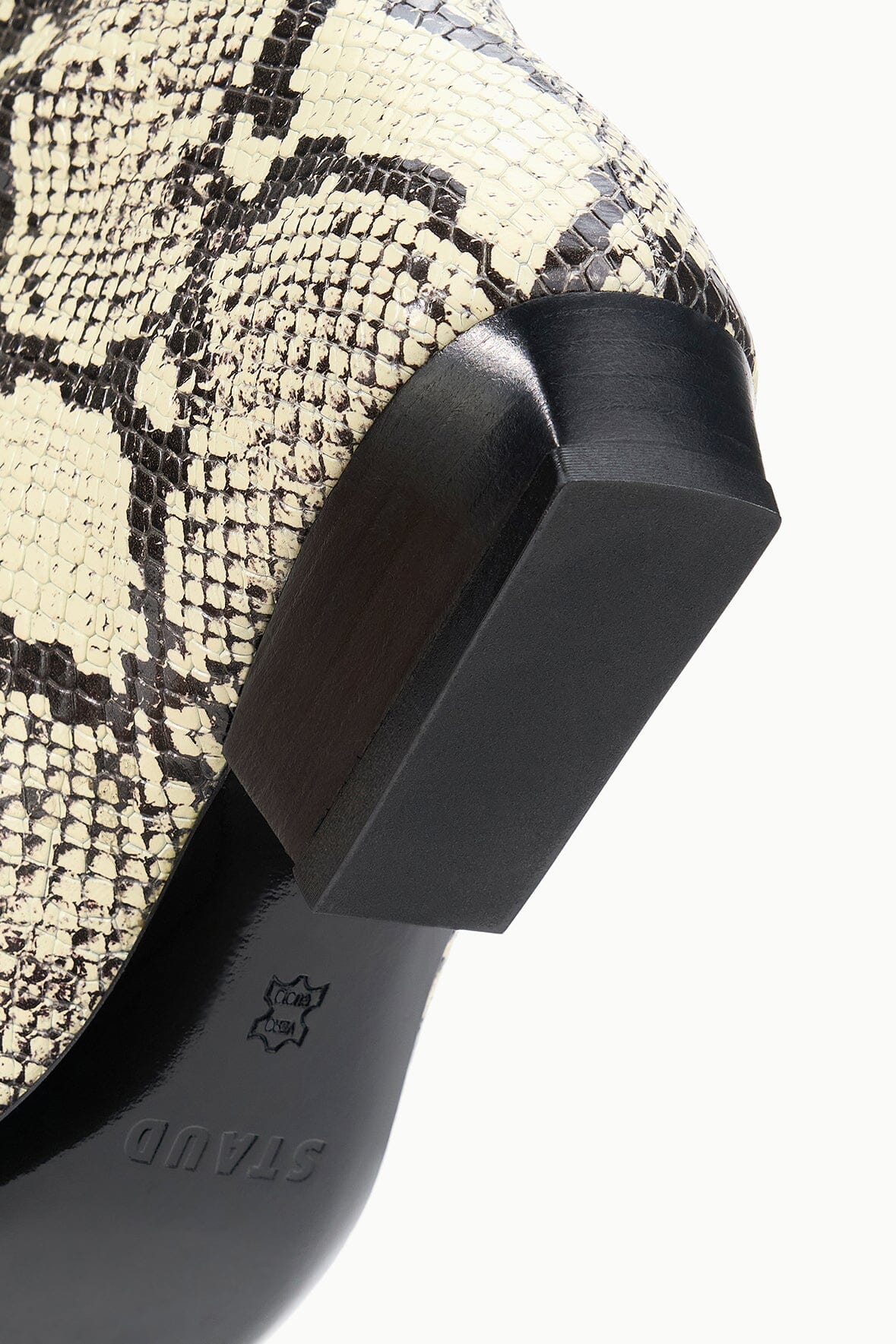 STAUD | Wally Flat Boot White Snake