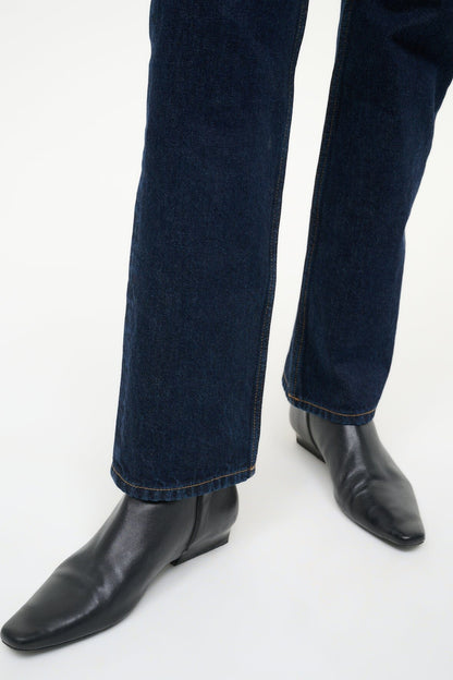 STAUD | Wally Flat Ankle Boot Black