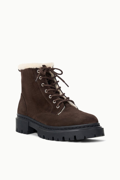STAUD | Henry Combat Boot Espresso Suede