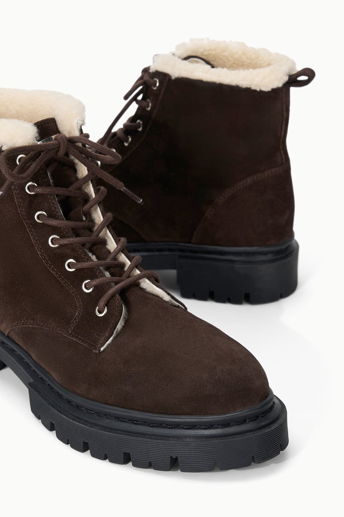 STAUD | Henry Combat Boot Espresso Suede