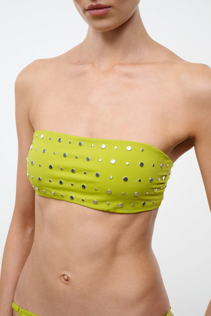 STAUD | Sara Bikini Top Citron Studs