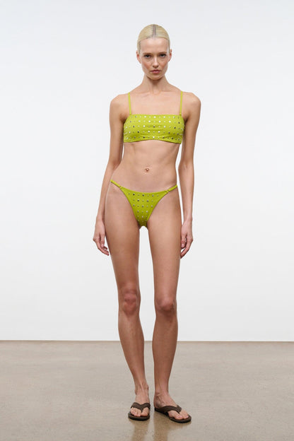 STAUD | Sara Bikini Top Citron Studs