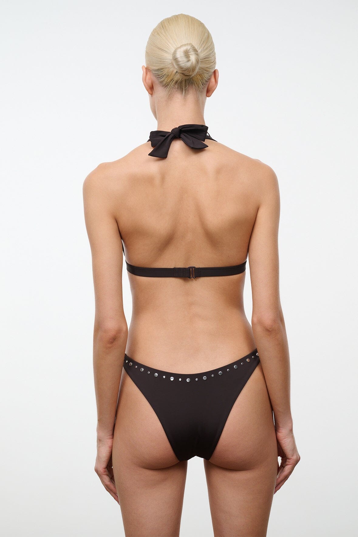 STAUD | Irina Bikini Top Espresso Studs