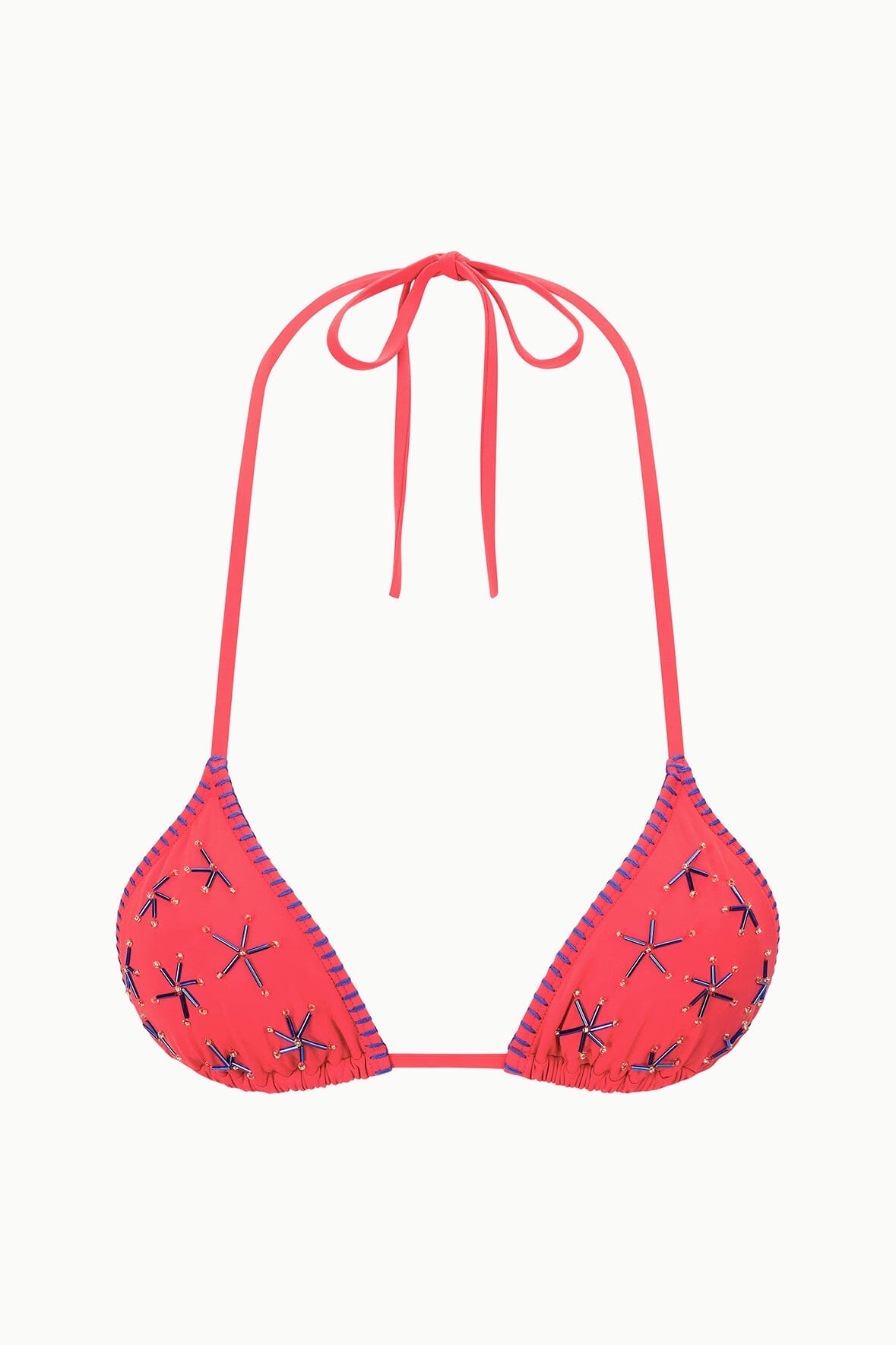 STAUD | Lido Triangle Bikini Top Painted Foulard