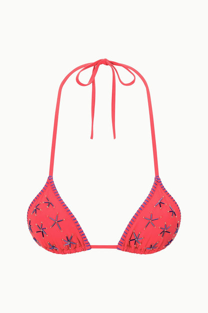 STAUD | Lido Triangle Bikini Top Painted Foulard