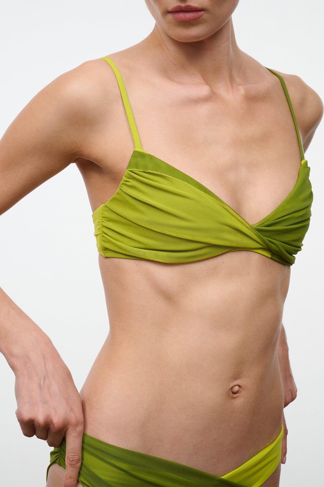 STAUD | La Mer Bikini Top Citron Pesto