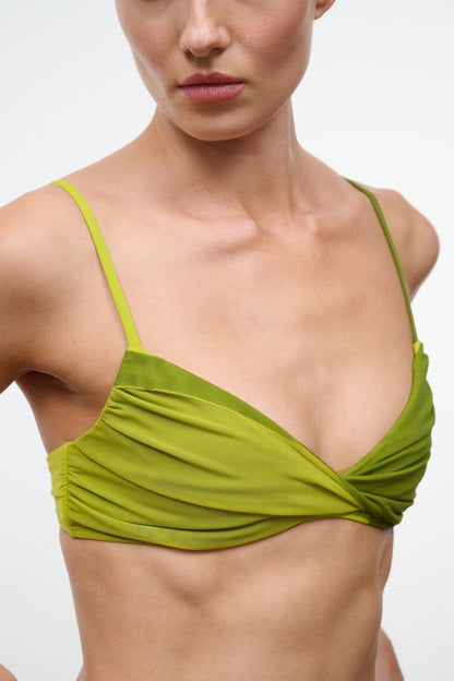 STAUD | La Mer Bikini Top Citron Pesto