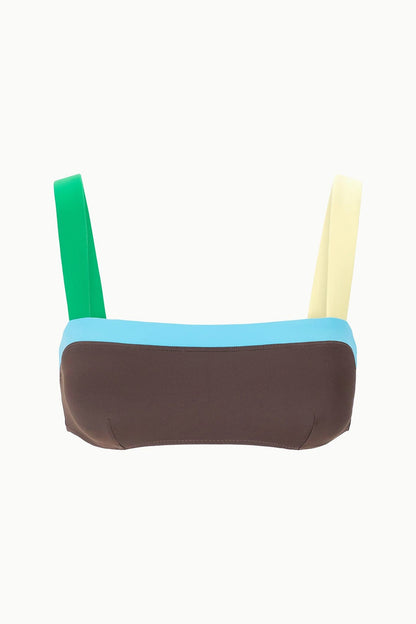 STAUD | Liv Bikini Top Dark Chocolate Multi