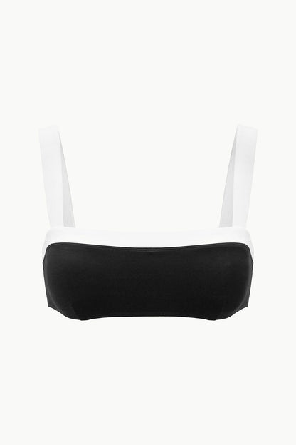 STAUD | Liv Bikini Top Black White