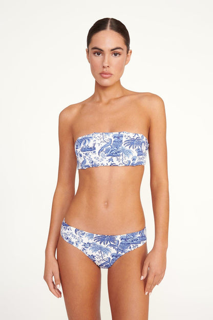 STAUD | Mala Bikini Top Blue Toile