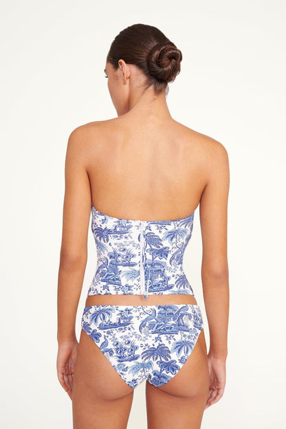 STAUD | Francesca Bikini Top Blue Toile