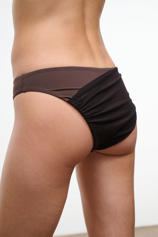STAUD | Emsley Bikini Bottom Espresso Dark Chocolate
