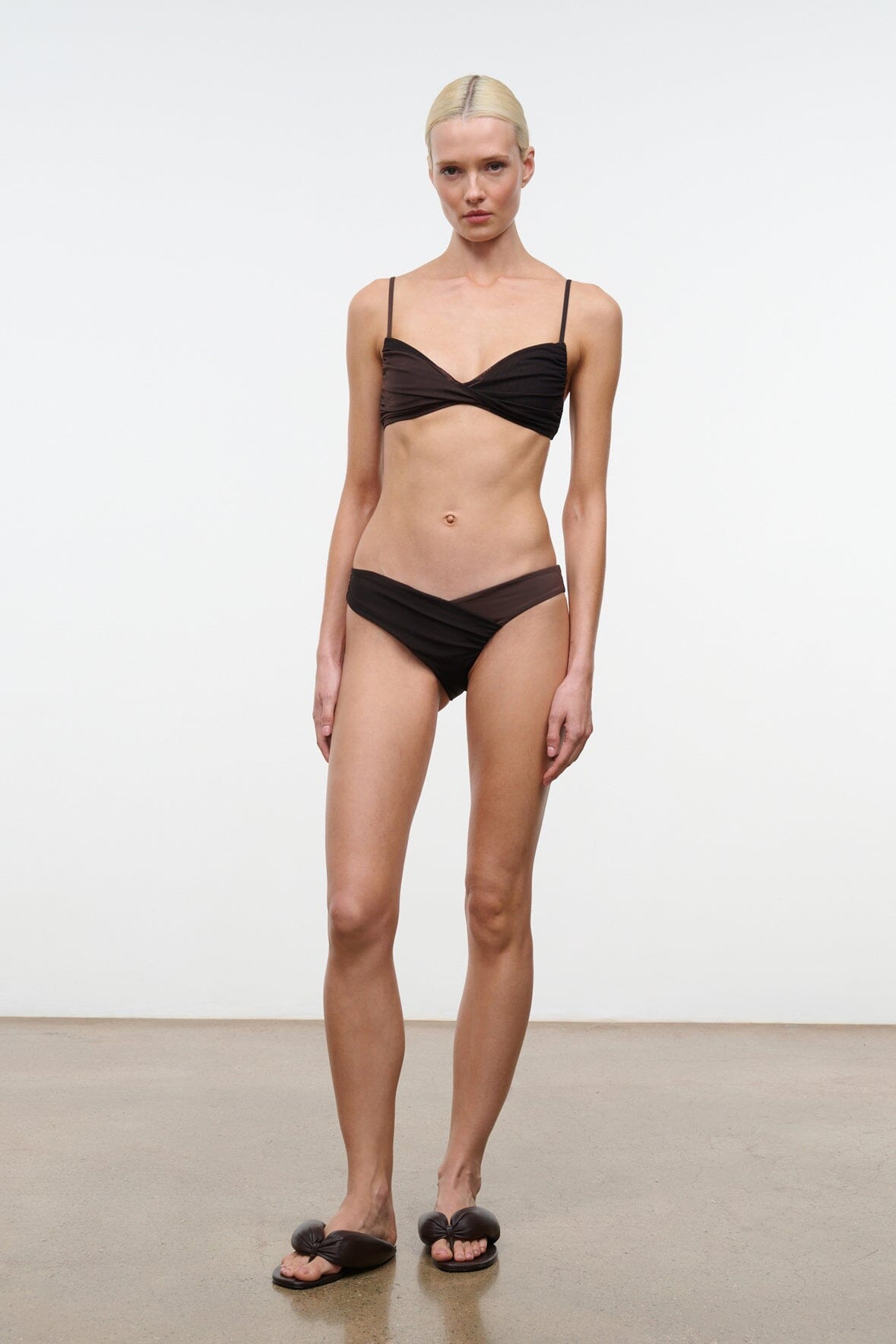 STAUD | Emsley Bikini Bottom Espresso Dark Chocolate