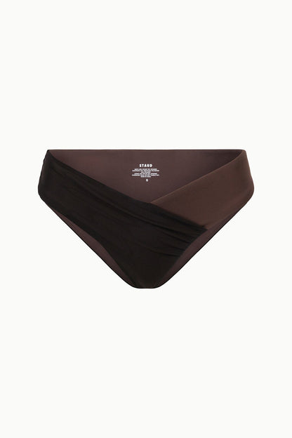 STAUD | Emsley Bikini Bottom Espresso Dark Chocolate