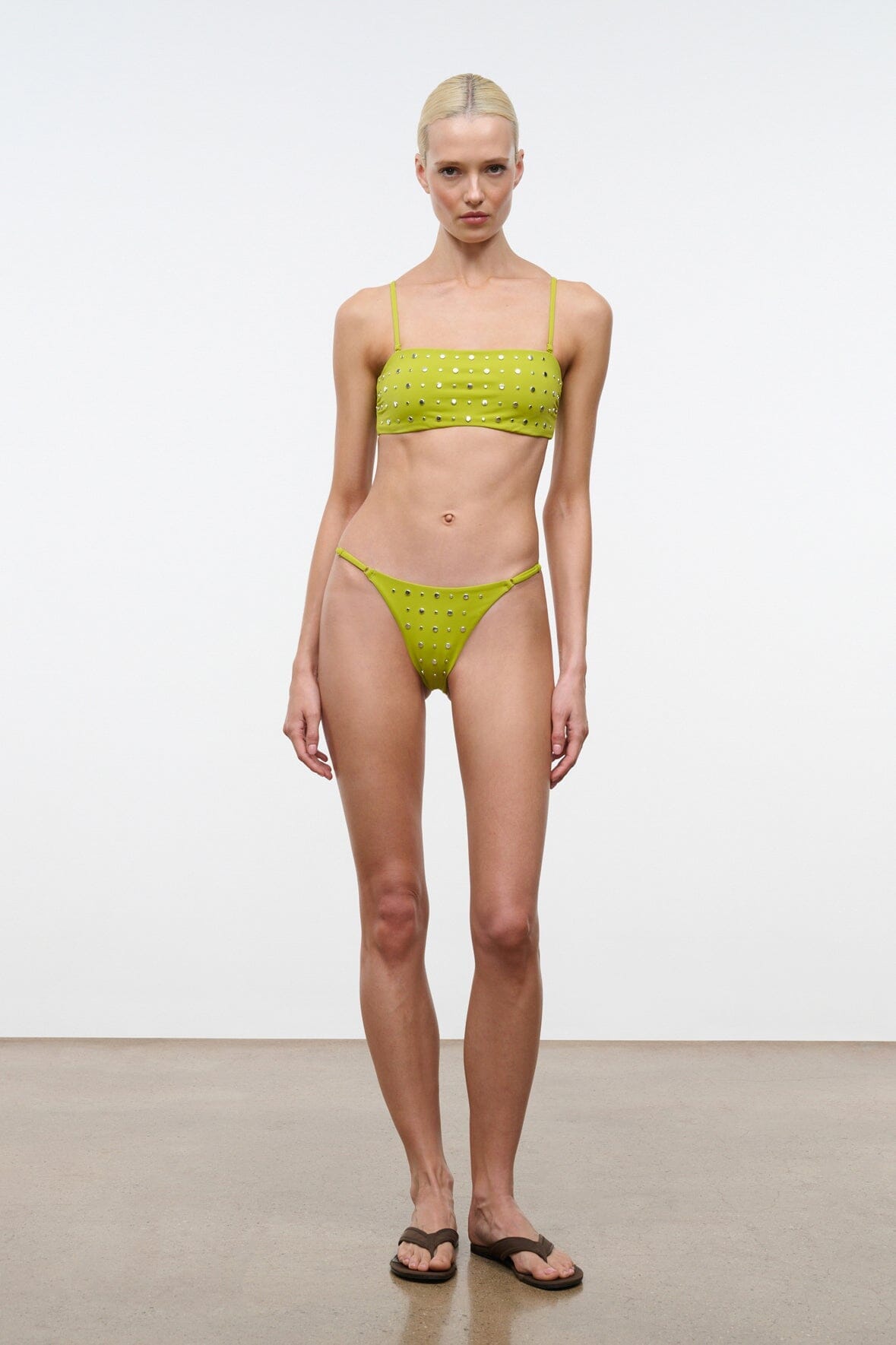 STAUD | Sisley Bikini Bottom Citron Studs