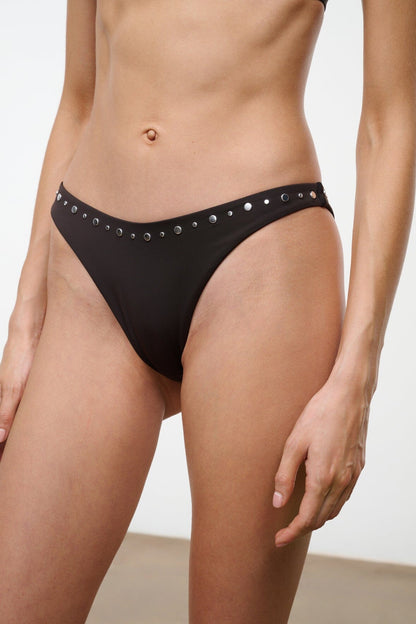 STAUD | Dana Bikini Bottom Espresso Studs