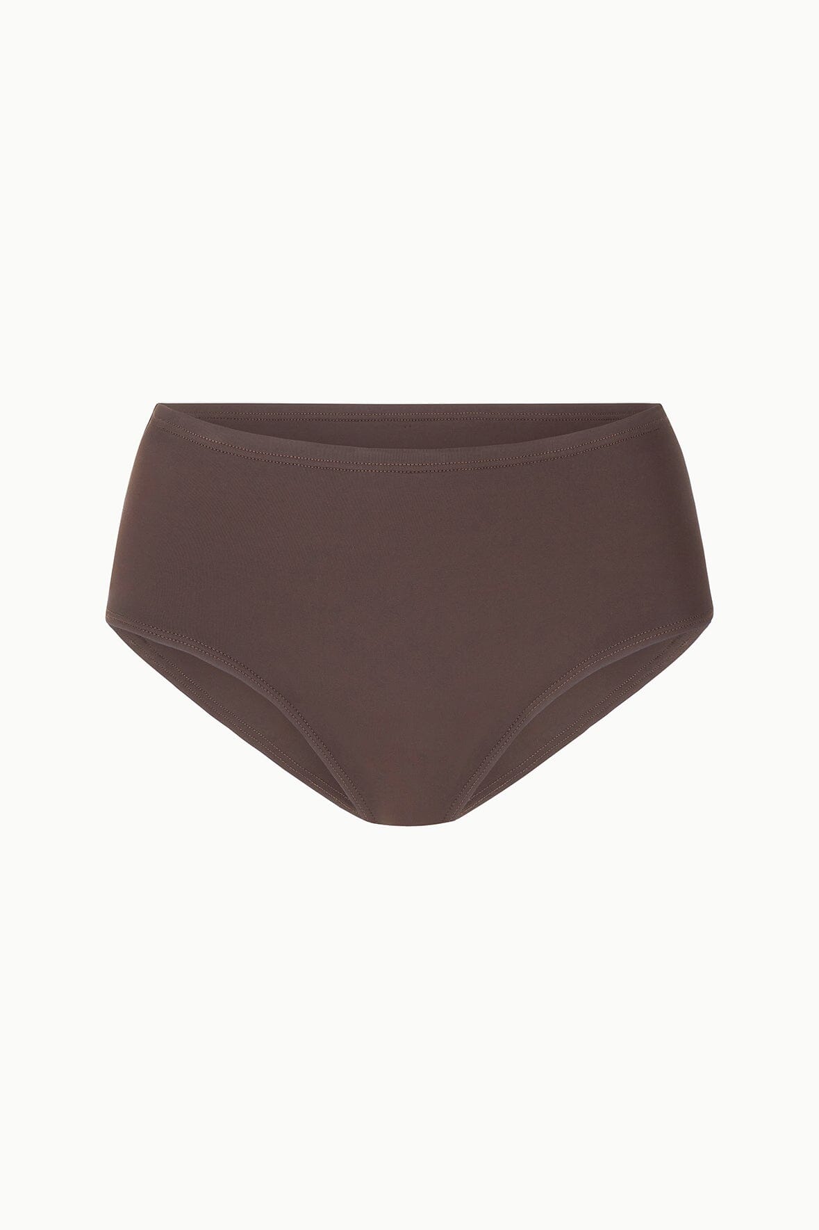 STAUD | Devon High Rise Bikini Bottom Dark Chocolate
