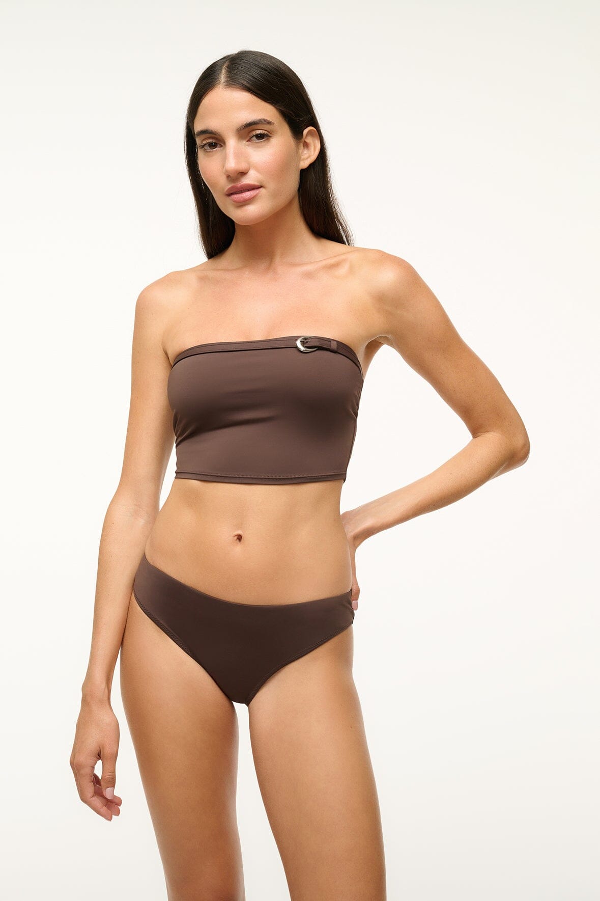 STAUD | Gemma Bikini Bottom Dark Chocolate