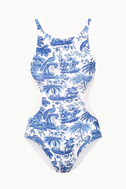 STAUD | Dolce One Piece Blue Toile