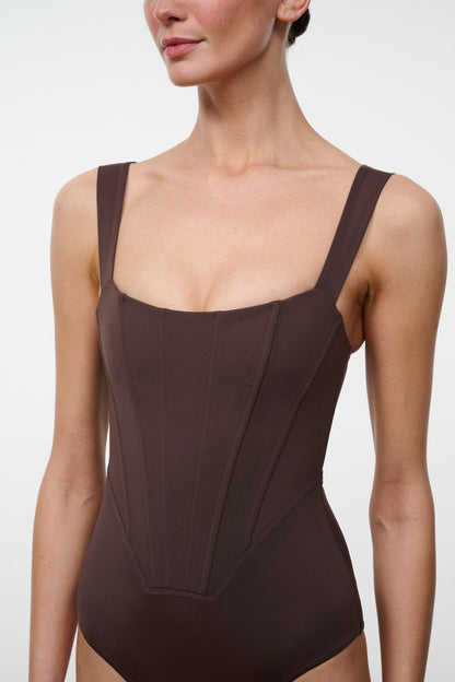 STAUD | Adelaide One Piece Dark Chocolate
