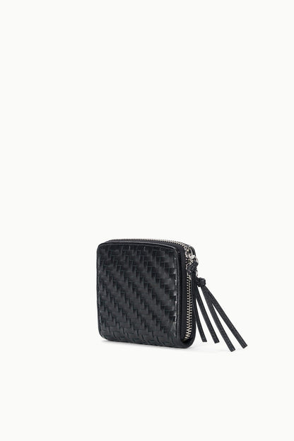 STAUD | Mae Hand-Woven Wallet Black Woven